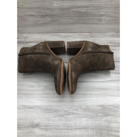 1 State Ankle Boots Women's 8.5 Paven Brown Suede Side Zip Booties - Picture 7 of 11